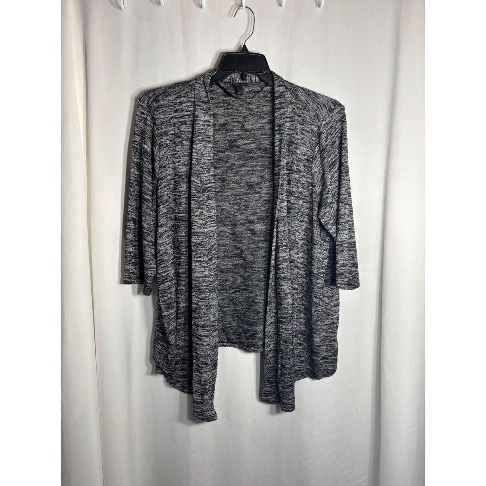 Torrid Women's Gray Marled Knit‎ Open Front Cardigan 3/4 Sleeve Size 2